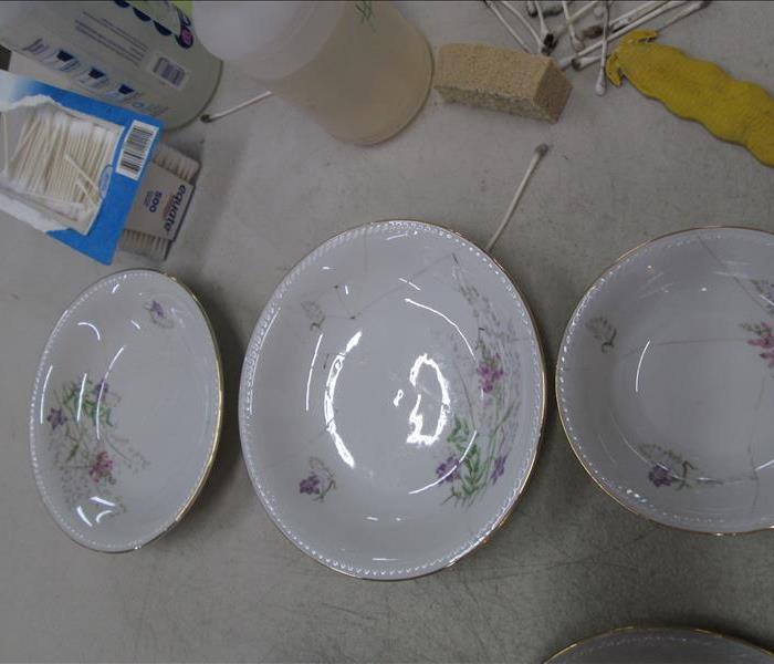 Three clean plates